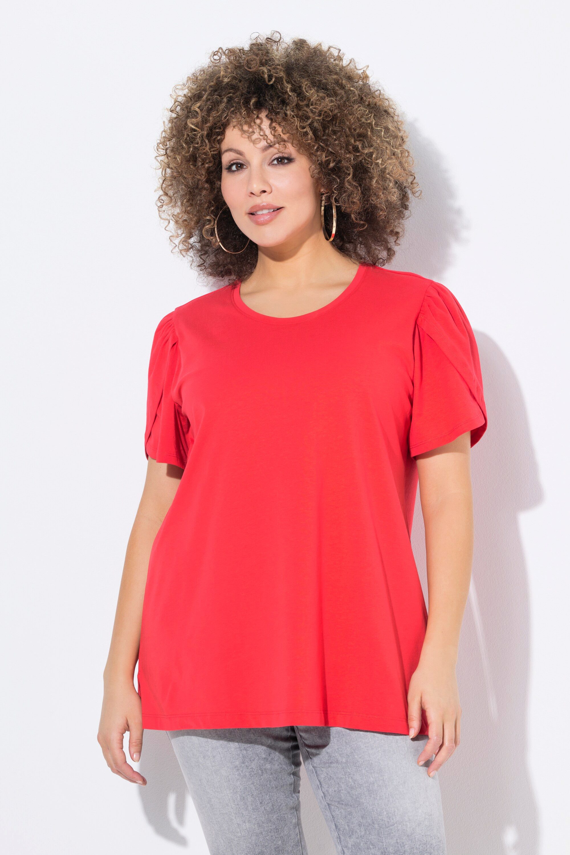 Ulla Popken T-Shirt T-Shirt Lagenoptik A-Linie günstig online kaufen