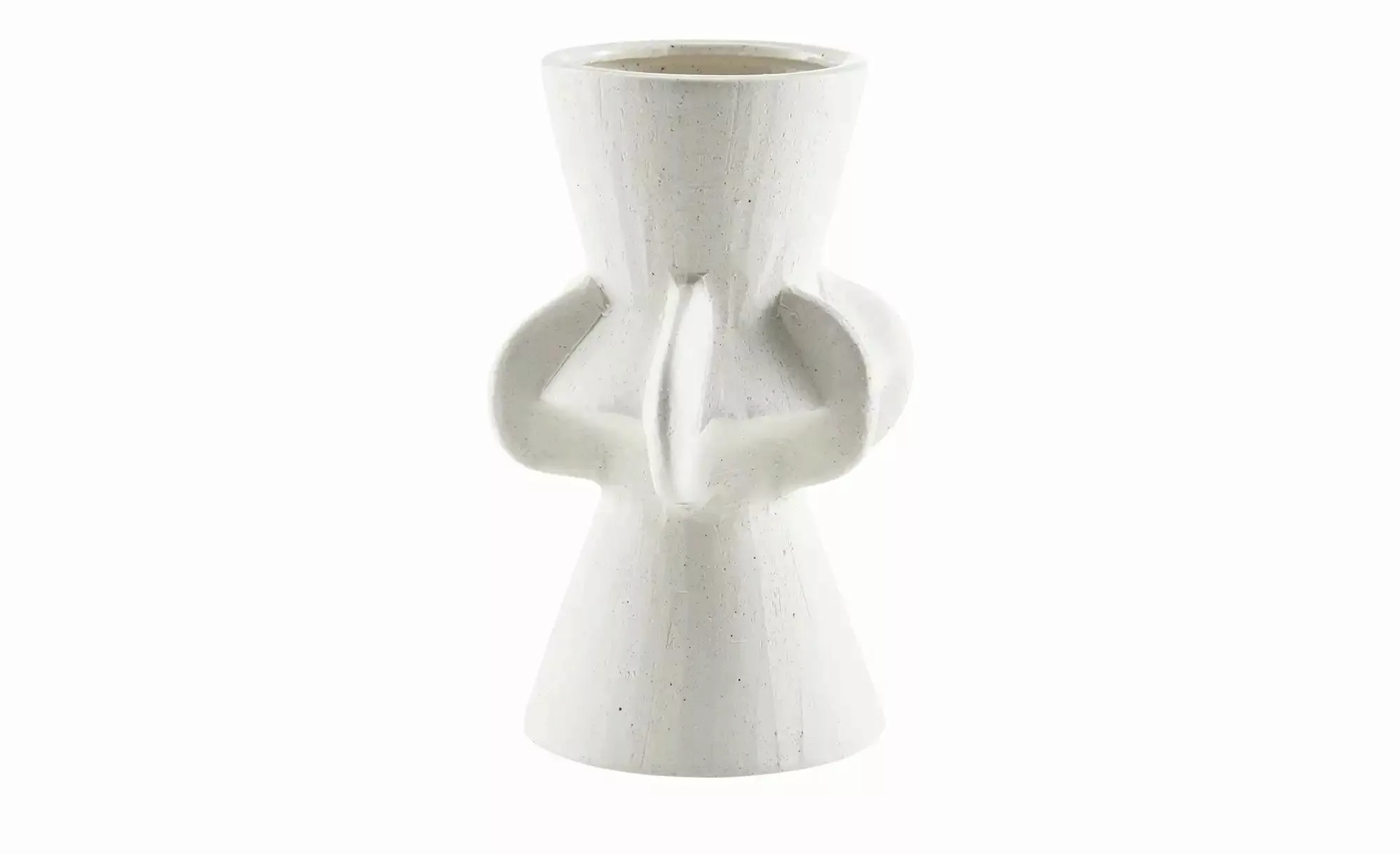 HOME STORY Vase   ¦ weiß ¦ Steinzeug ¦ Maße (cm): B: 13,5 H: 22,7 Accessoir günstig online kaufen