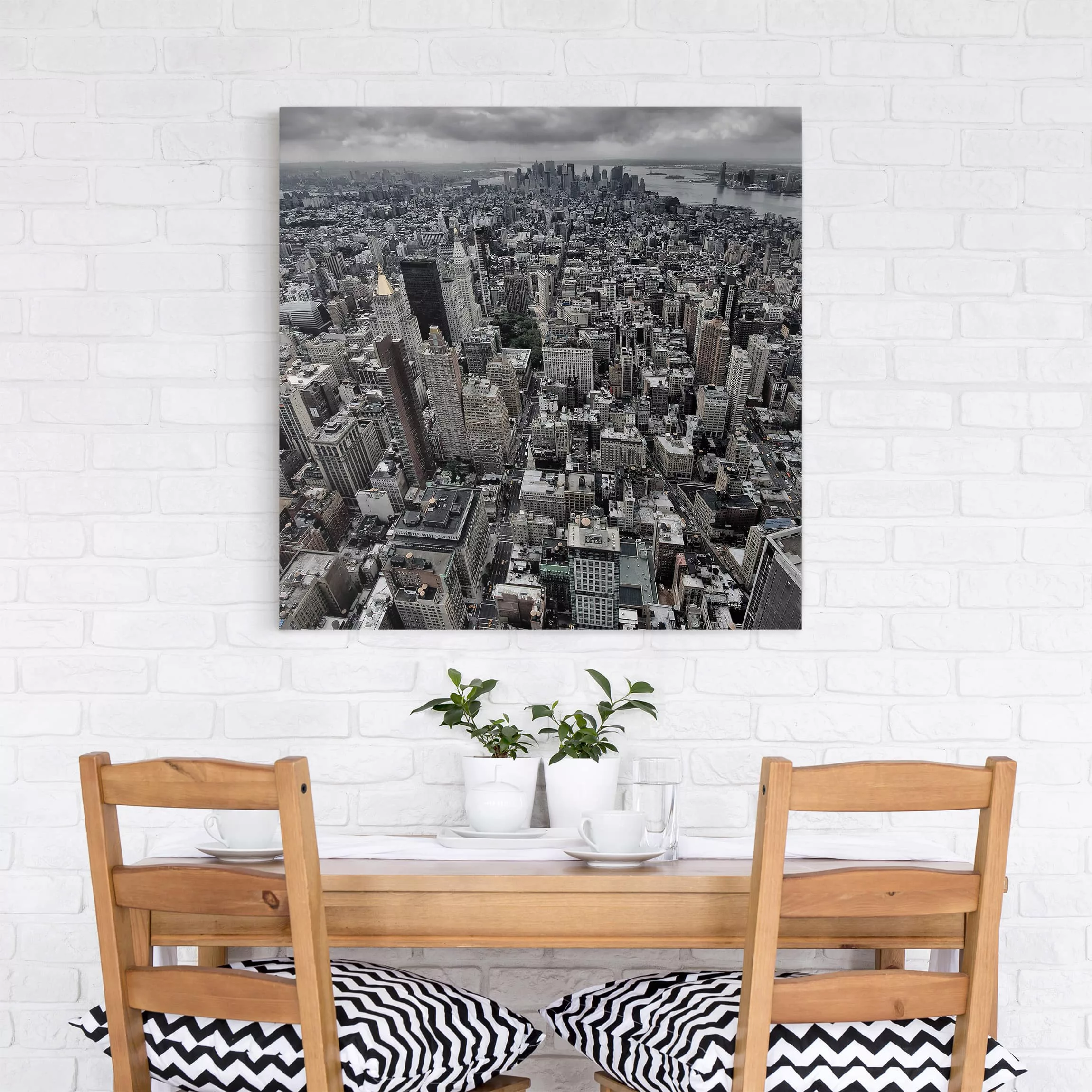 Leinwandbild New York - Quadrat Blick über Manhattan günstig online kaufen