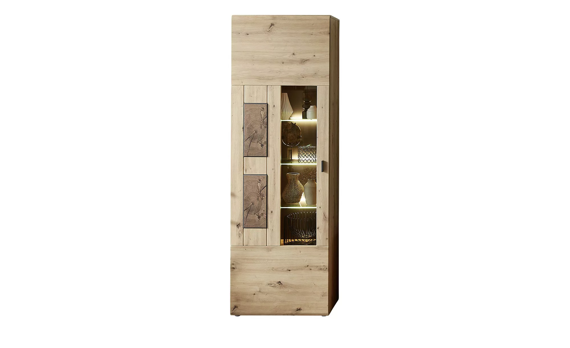 Vitrine 1-trg 65cm MADERA von Wohn-Concept Artisan Eiche / Hirnholz günstig online kaufen