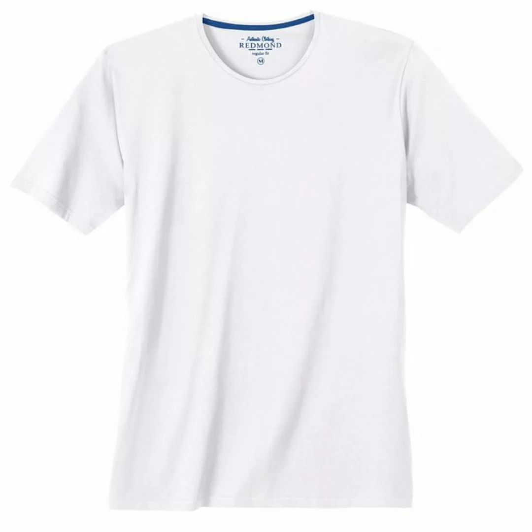 Redmond Rundhalsshirt Übergrößen Rundhals Basic T-Shirt weiß Redmond günstig online kaufen