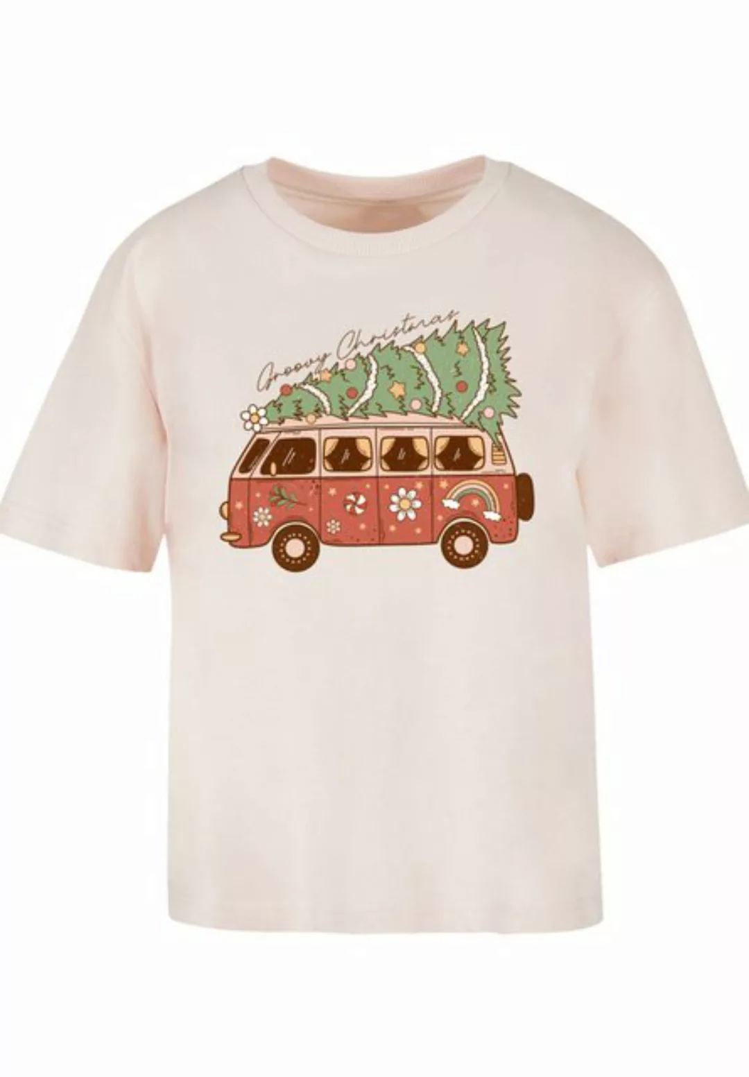 F4NT4STIC T-Shirt Groovy Weihnachten Camper Van Premium Qualität, Weihnacht günstig online kaufen