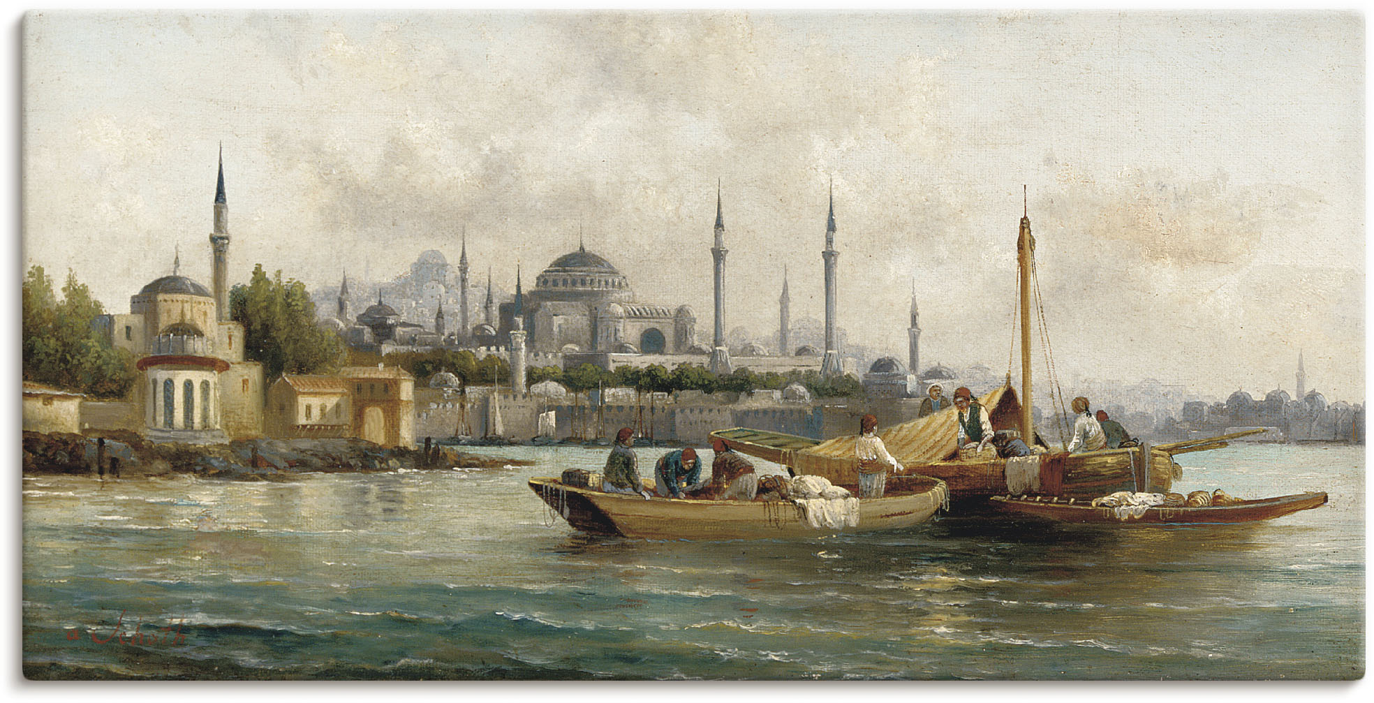 Artland Wandbild "Handelsschiffe vor Hagia Sophia", Boote & Schiffe, (1 St. günstig online kaufen