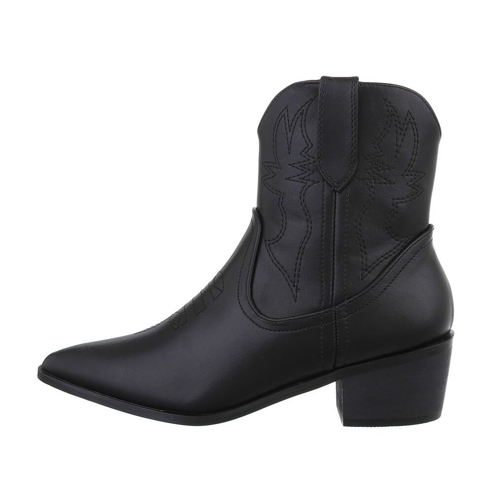 Ital-Design Damen Cowboyboots Western Westernstiefelette Blockabsatz günstig online kaufen