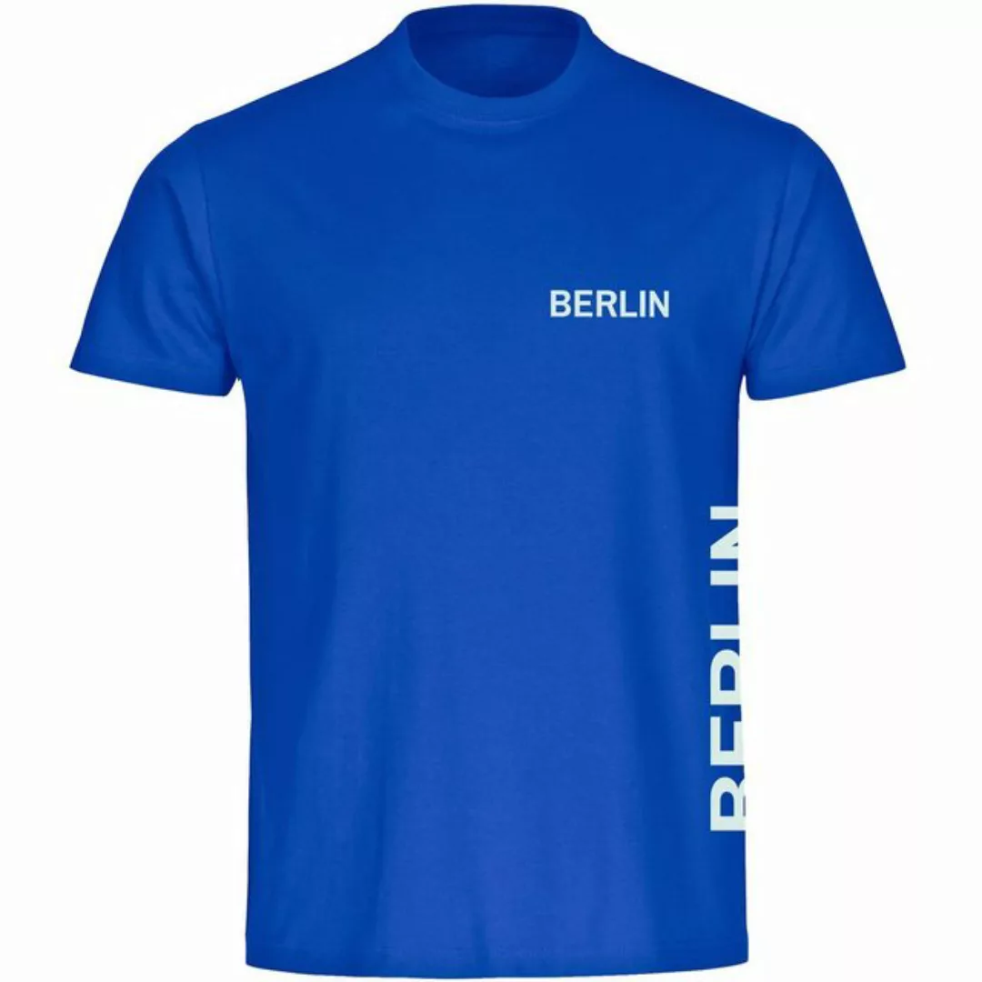 multifanshop T-Shirt Herren Berlin blau - Brust & Seite - Männer günstig online kaufen