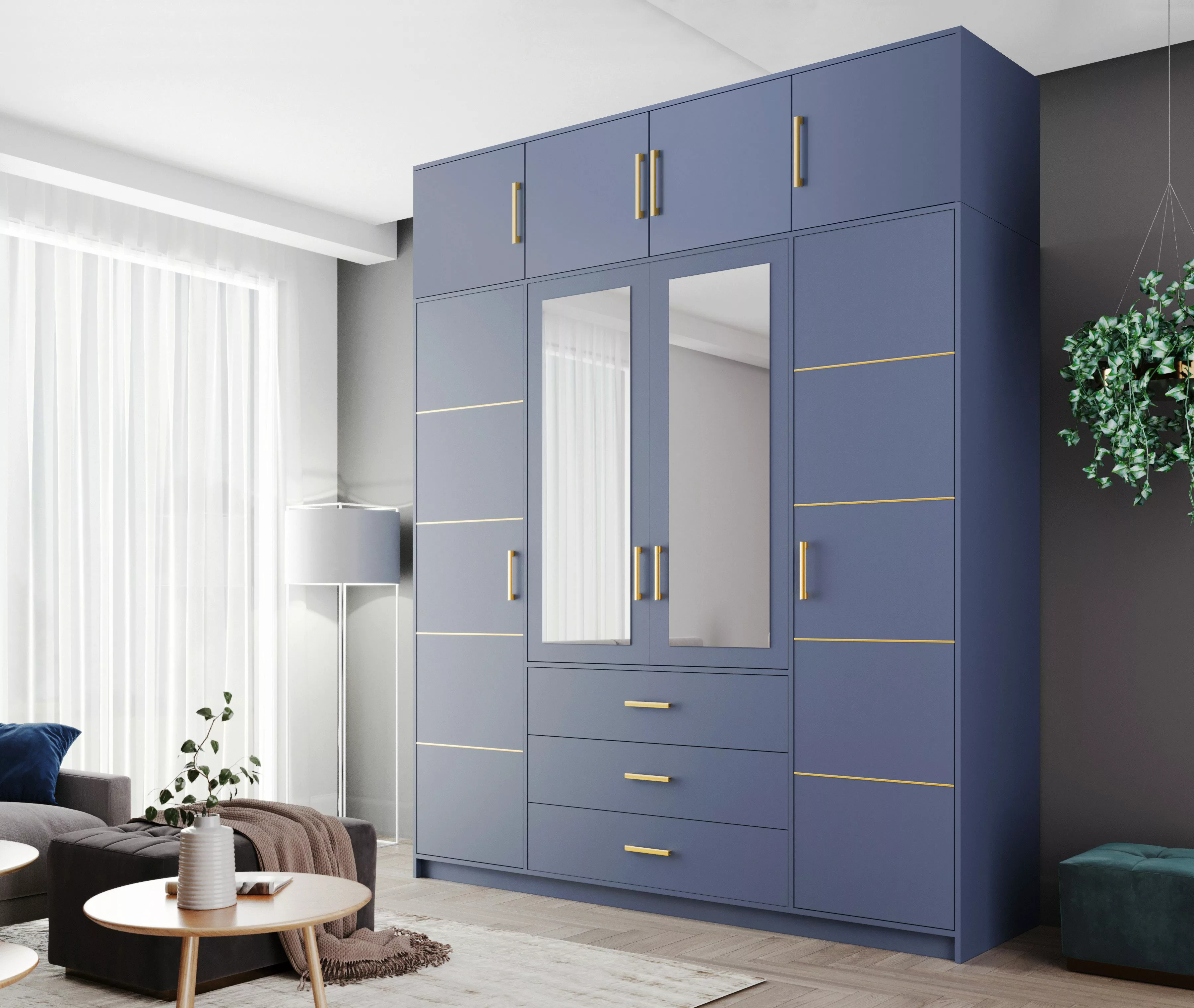 Compleo Kleiderschrank mit 4 Türen und günstig online kaufen