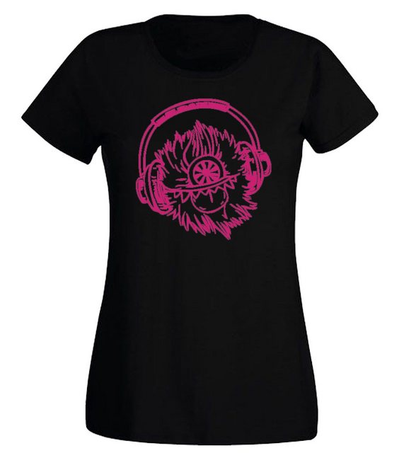 G-graphics T-Shirt Damen T-Shirt - Music Monster Slim-fit-Shirt, mit Frontp günstig online kaufen