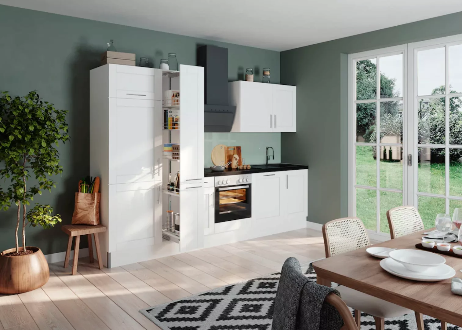 OPTIFIT Küche »Ahus«, Breite 310 cm,wahlweise mit E-Geräten,MDF Fronten,Sof günstig online kaufen