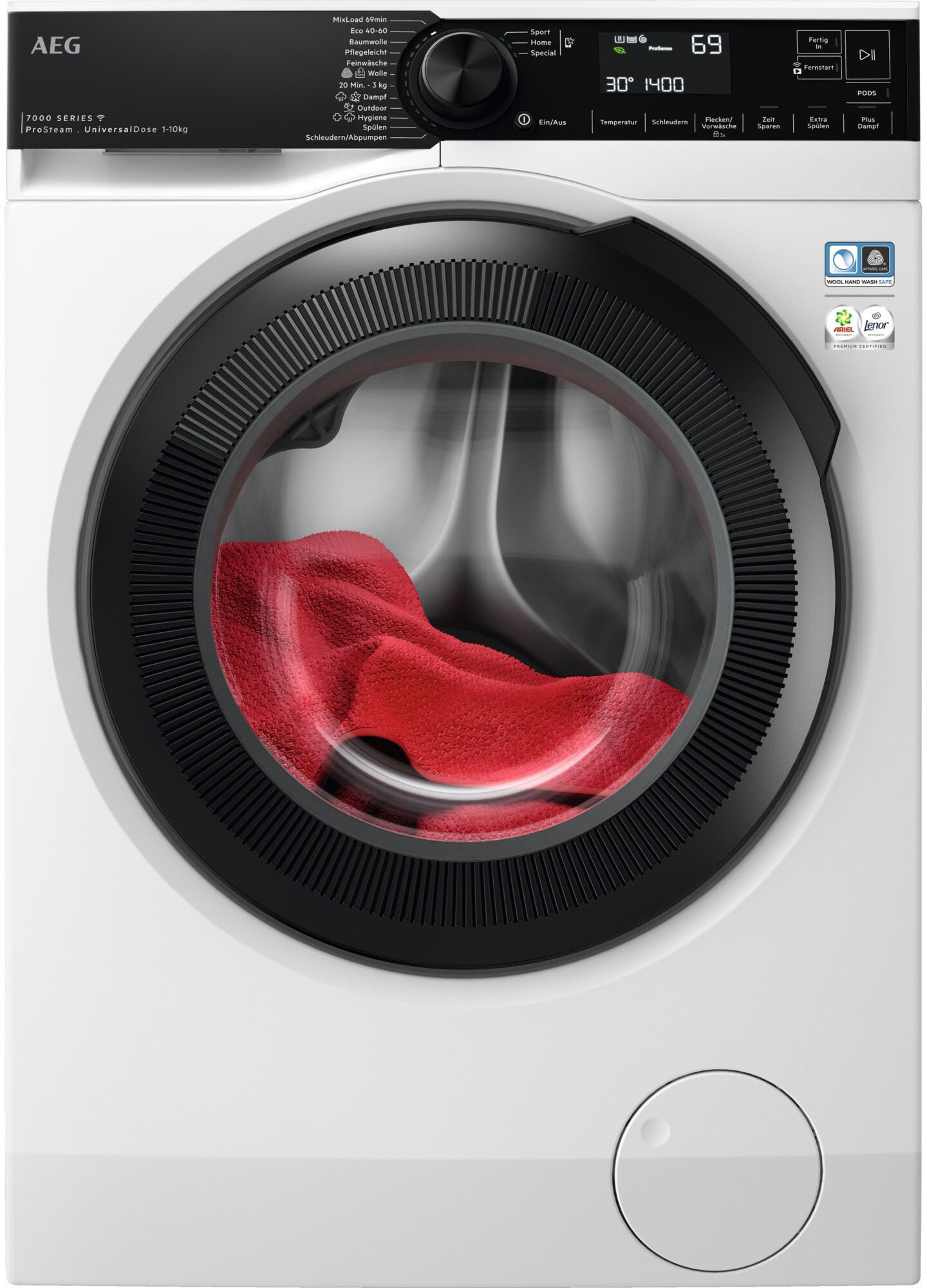 AEG Waschmaschine, LR7E75400, 10 kg, 1400 U/min, ProSteam - Dampf-Programm günstig online kaufen