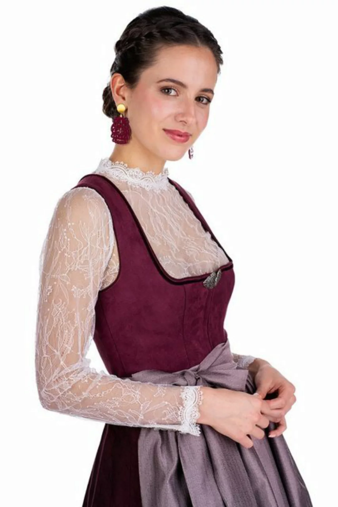 MarJo Dirndl Midi Dirndl 2tlg. - VERONIKA - wine/mauve light günstig online kaufen