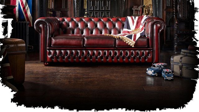 Xlmoebel Sofa Neu Ledersofa Couch in Chesterfield-Stil für 3 Personen mit P günstig online kaufen