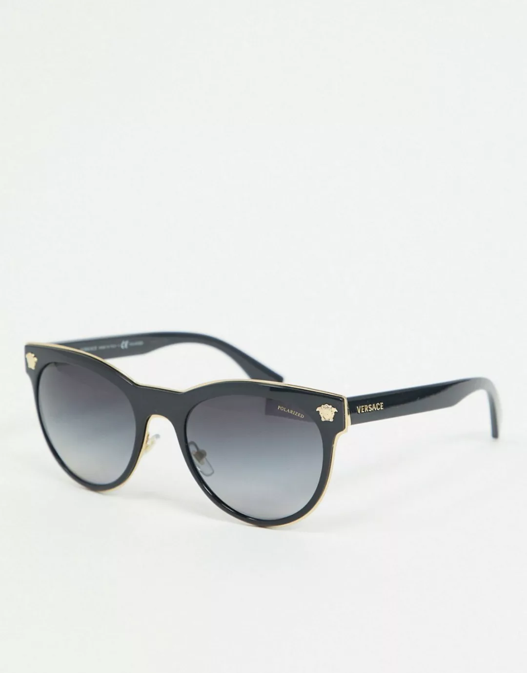 Versace – 0VE2198 – Runde Sonnenbrille-Schwarz günstig online kaufen