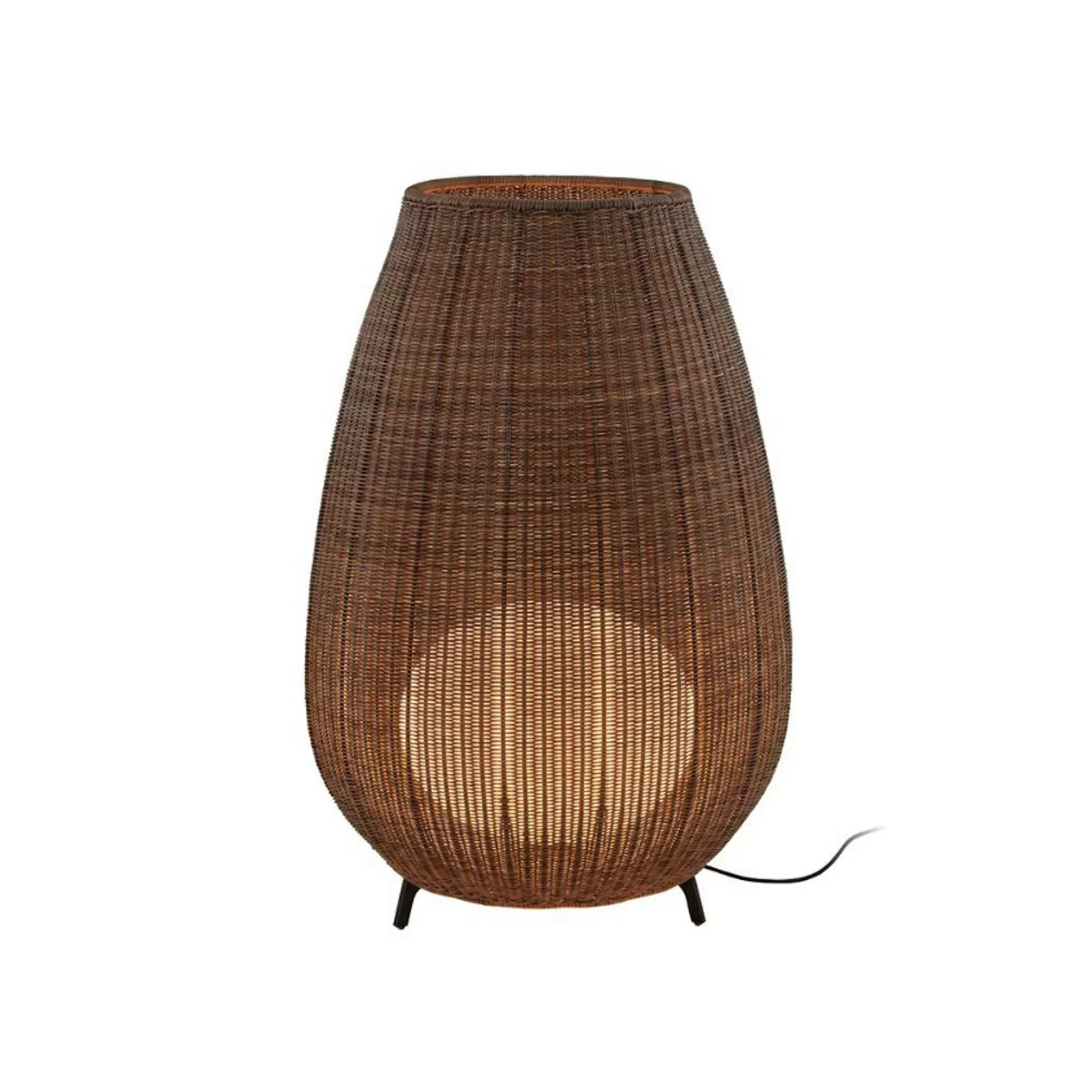 Bover LED-Terrassenleuchte Amphora, 123 cm grafitbraun/braun günstig online kaufen