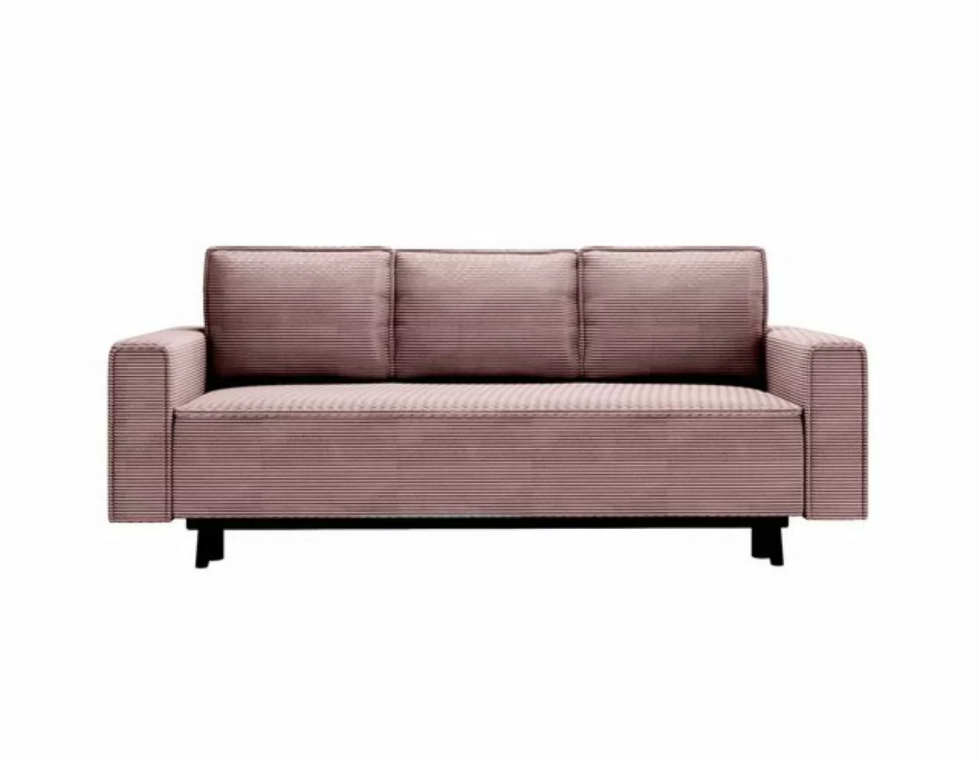 Goldstoff Schlafsofa LUX 225 cm - Sofa mit schlaffunktion und Bettkasten - günstig online kaufen