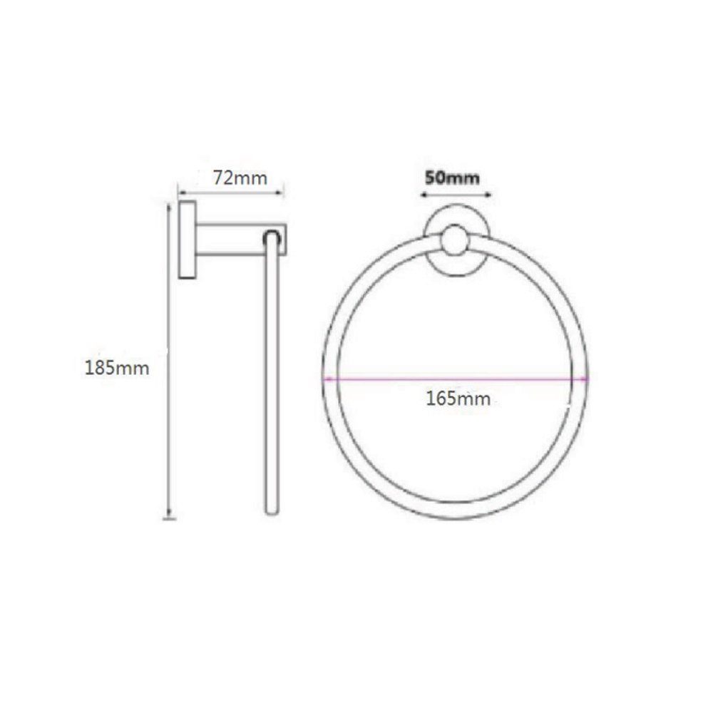 Aloni Handtuchhalter CR2113-BG, Aloni Handtuchring Ø günstig online kaufen