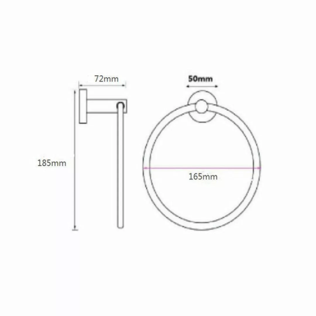 Aloni Handtuchhalter CR2113-GG, Aloni Handtuchring Ø günstig online kaufen