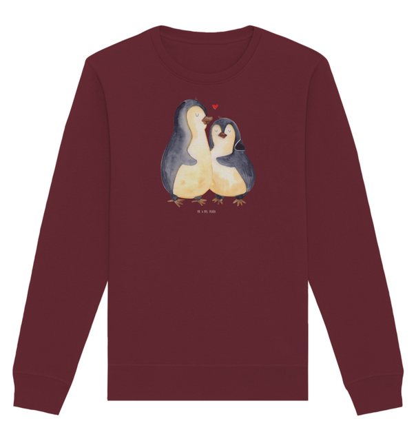 Mr. & Mrs. Panda Longpullover Größe XS Pinguin umarmen - Burgundy - Geschen günstig online kaufen