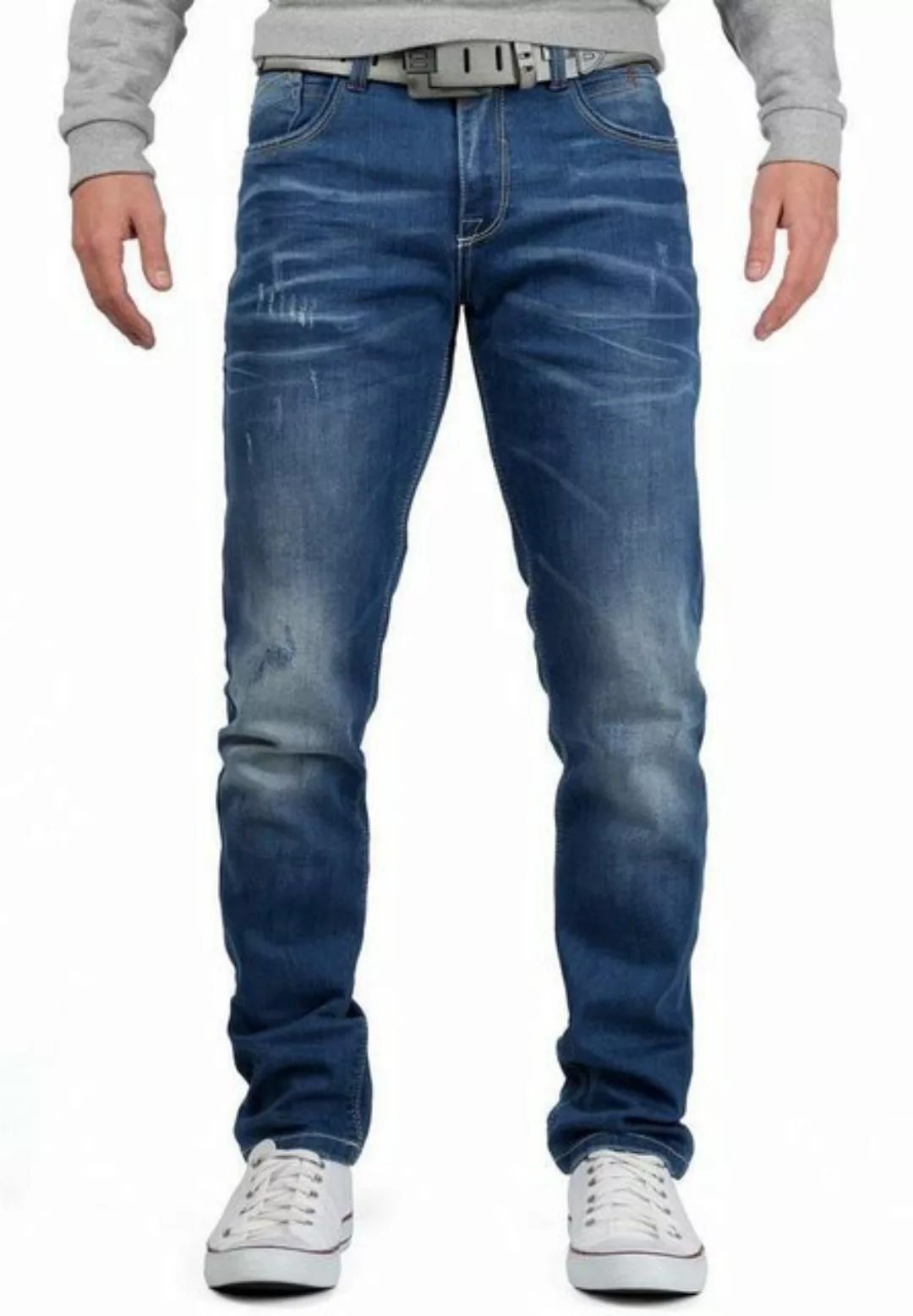 Cipo & Baxx 5-Pocket-Jeans Hose BA-CD386 Stonewashed Effekt mit Logo Verzie günstig online kaufen