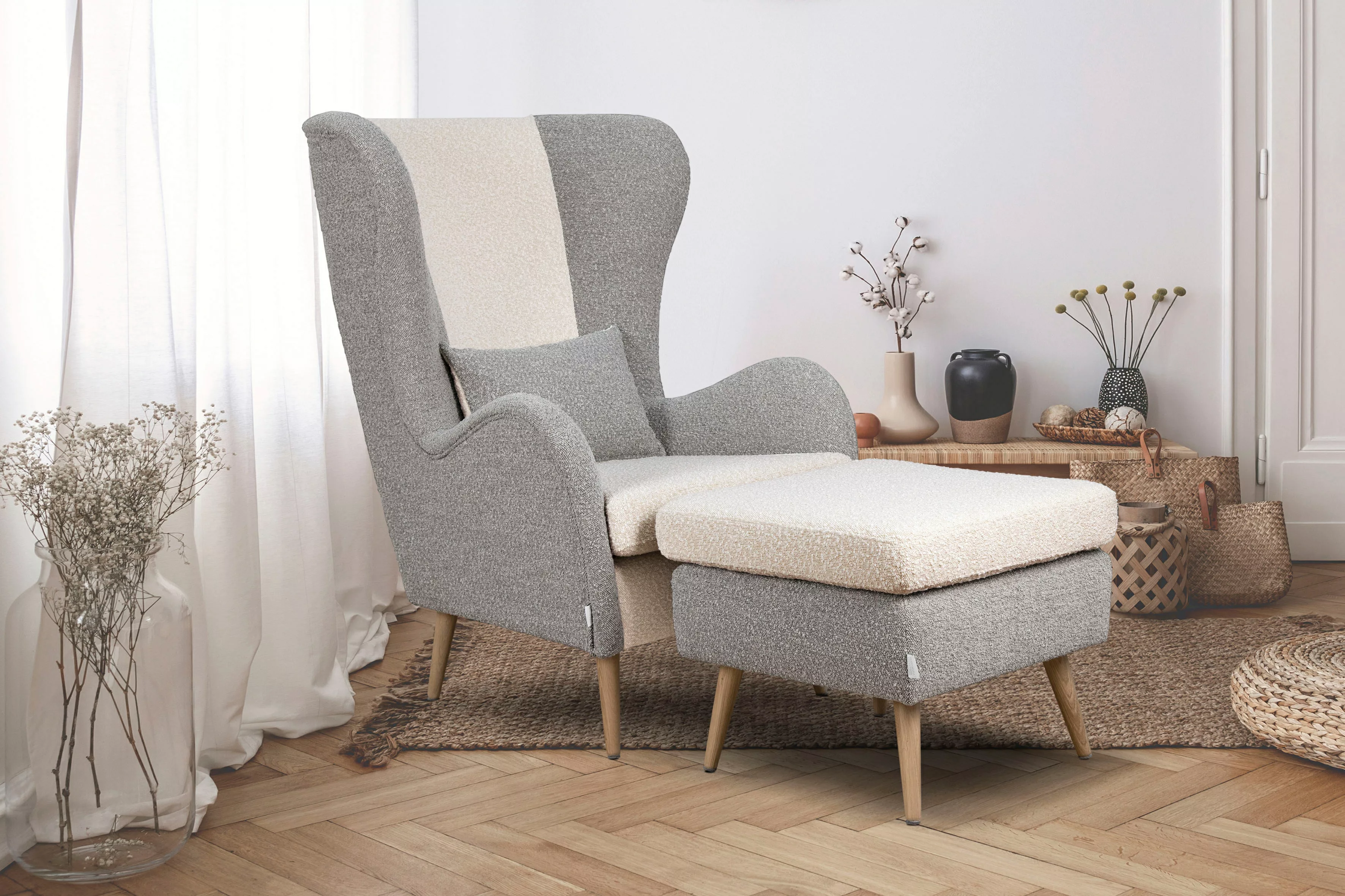 Guido Maria Kretschmer Home&Living Sessel "Salla Bezug Bouclé oder Struktur günstig online kaufen