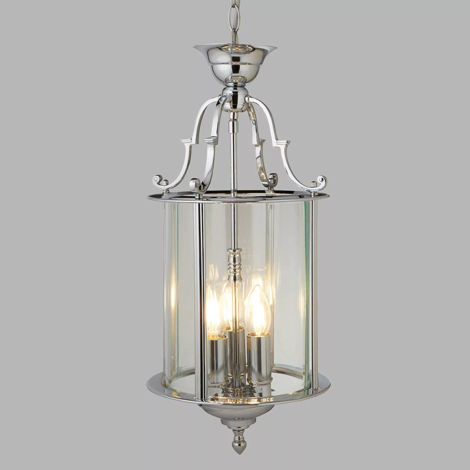 Hängeleuchte Bevelled Lantern, Glas, chrom günstig online kaufen