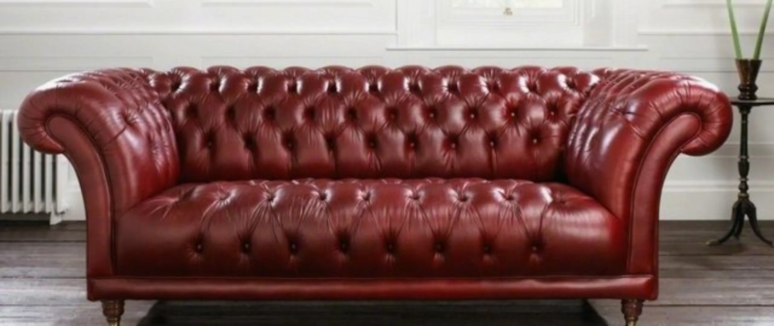 JVmoebel 3-Sitzer Chesterfield Couch Polster Sofa XXL 3 Sitzer 100% Leder S günstig online kaufen