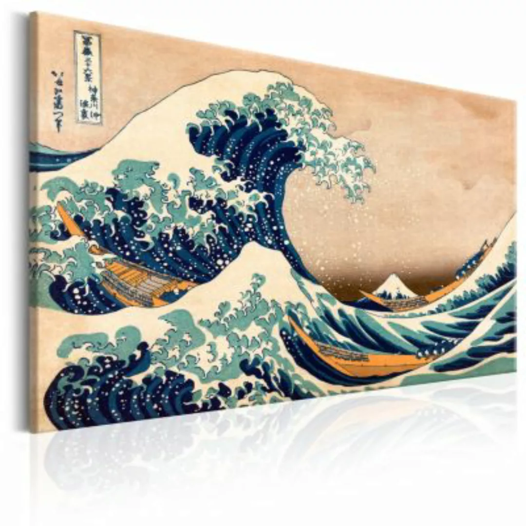 artgeist Wandbild The Great Wave off Kanagawa (Reproduction) mehrfarbig Gr. günstig online kaufen