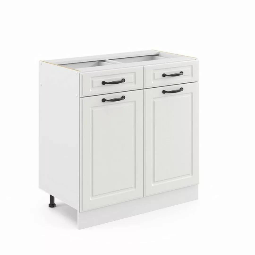 Vicco Unterschrank R-Line, Weiß Landhaus/Weiß, 80 cm, AP Marmor günstig online kaufen