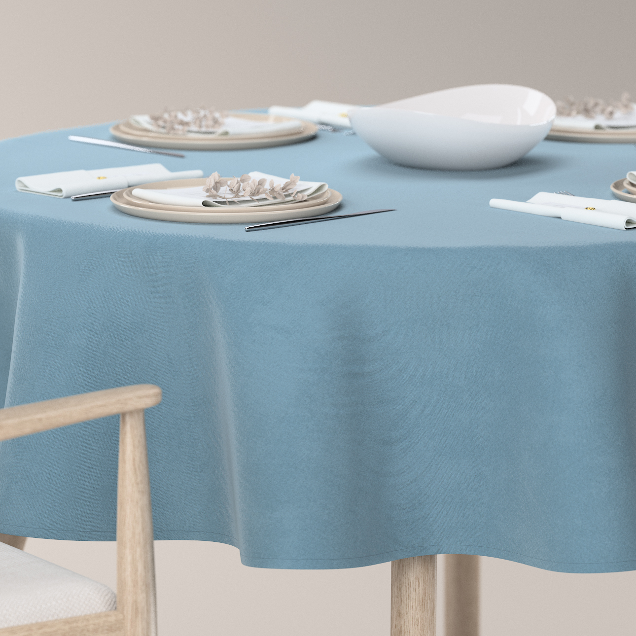 Runde Tischdecke, blau, Crema (179-28) günstig online kaufen