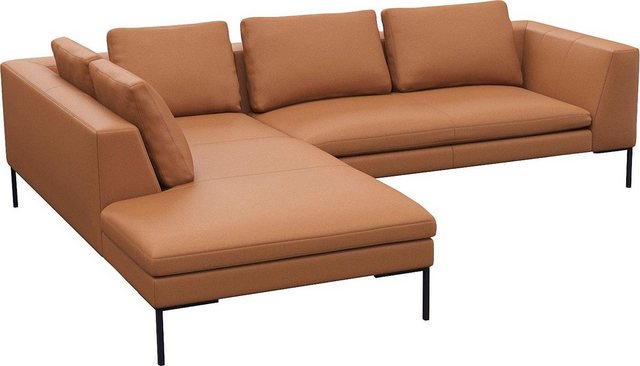 FLEXLUX Ecksofa "Loano, superbequemer Sitzkomfort durch Kaltschaum im Sitz" günstig online kaufen