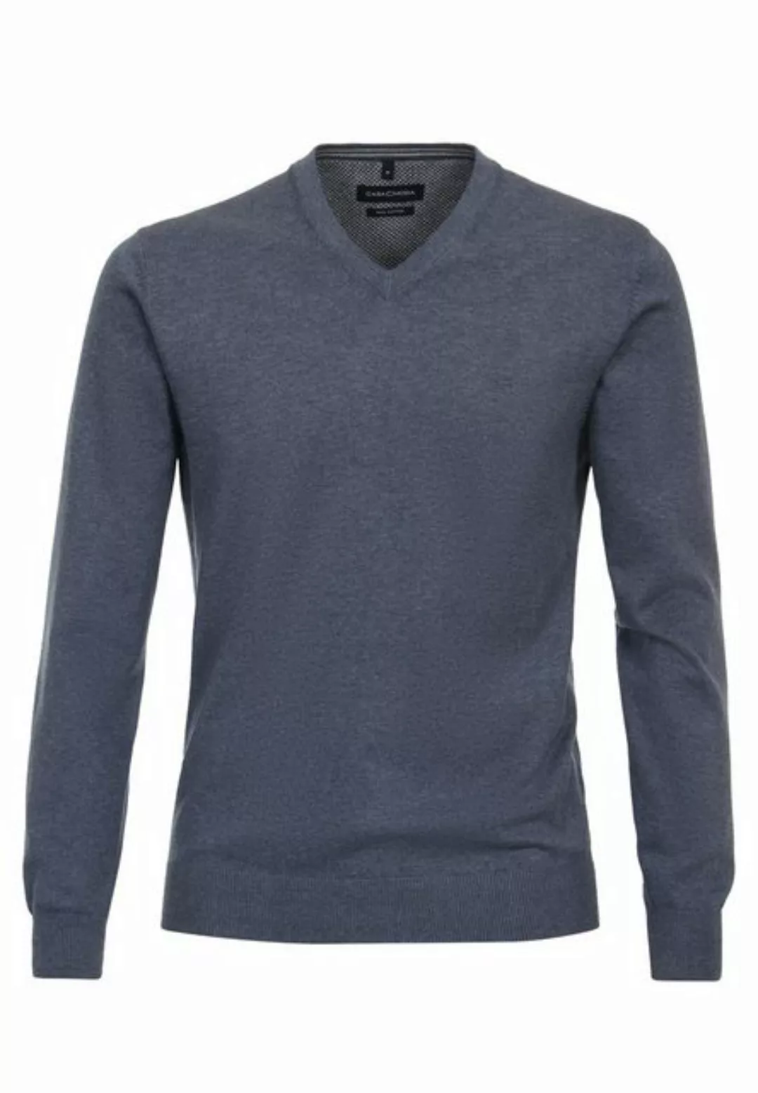 CASAMODA V-Ausschnitt-Pullover Basic (1-tlg) Pullover - Baumwolle - Atmungs günstig online kaufen