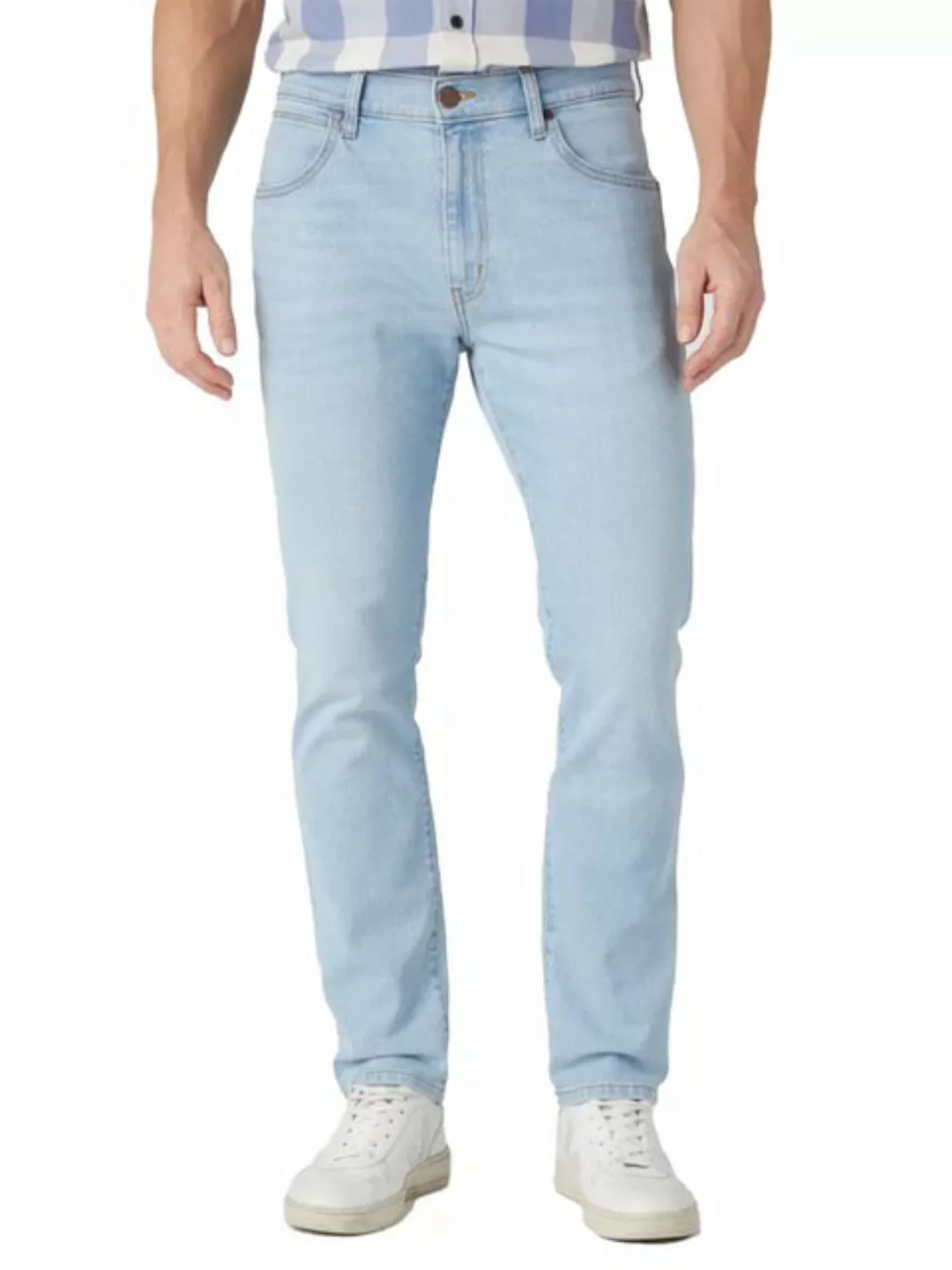 Wrangler Slim-fit-Jeans Stretch Hose Hellblau - Larston Blue Waves günstig online kaufen