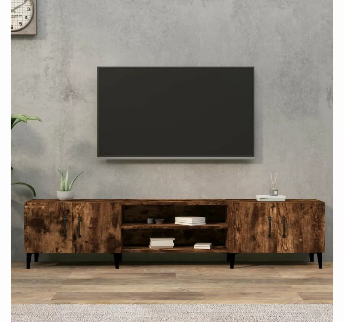 furnicato TV-Schrank Räuchereiche 180x31,5x40 cm Holzwerkstoff günstig online kaufen