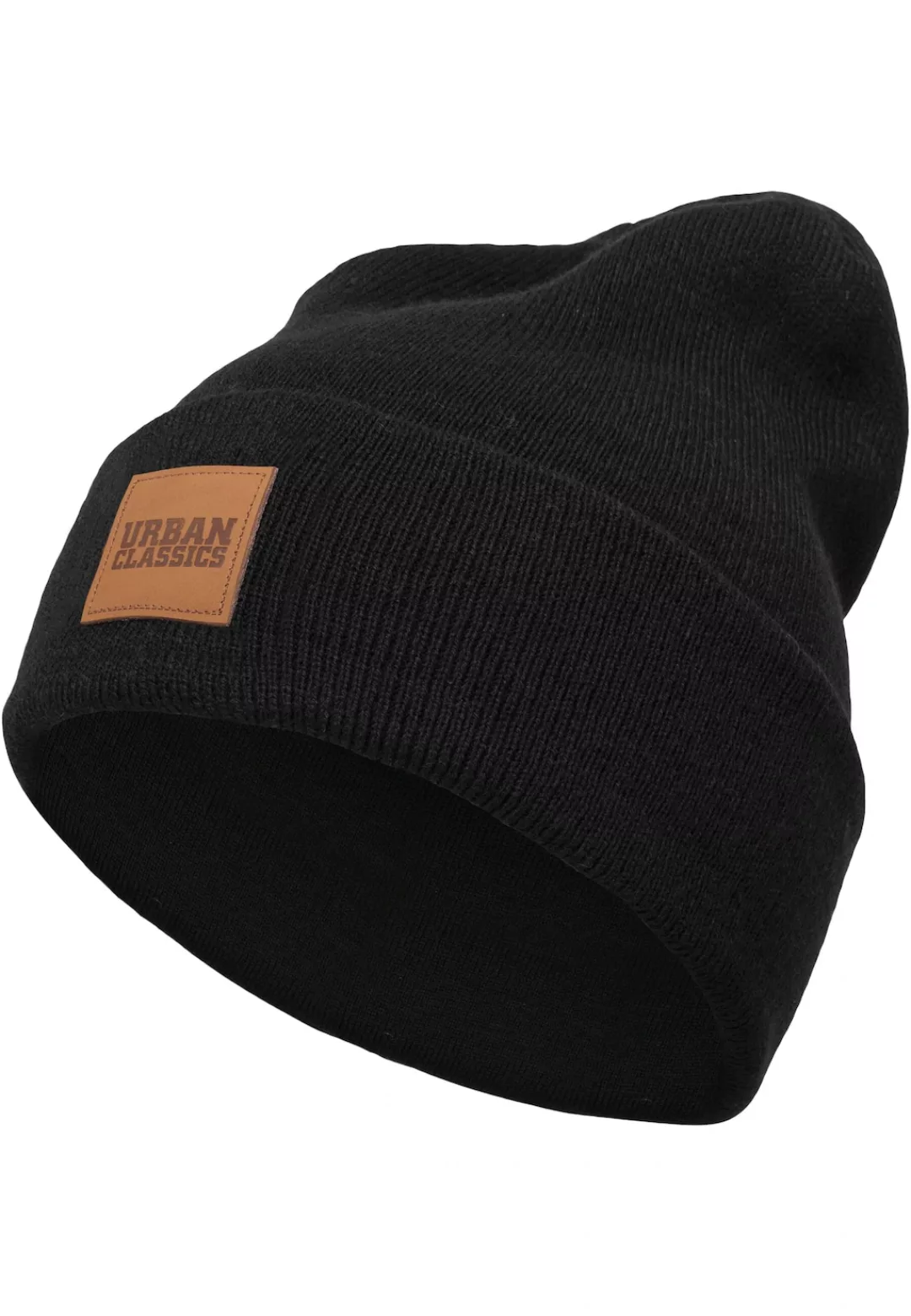 URBAN CLASSICS Beanie "Urban Classics Unisex Synthetic Leatherpatch Long Be günstig online kaufen