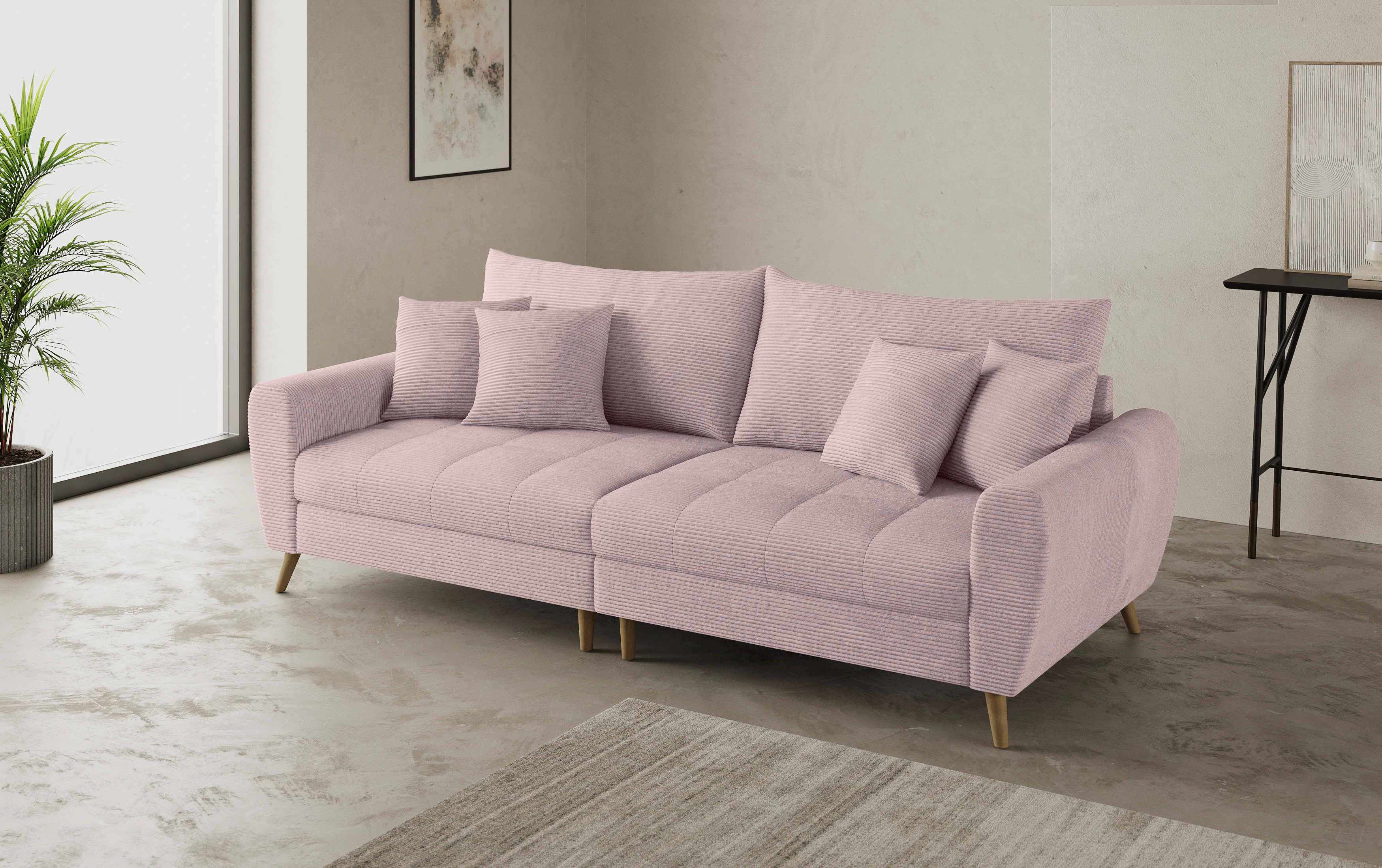 Home affaire Big-Sofa "Blackburn II", Mit Kaltschaumpolsterung bis 140 kg b günstig online kaufen