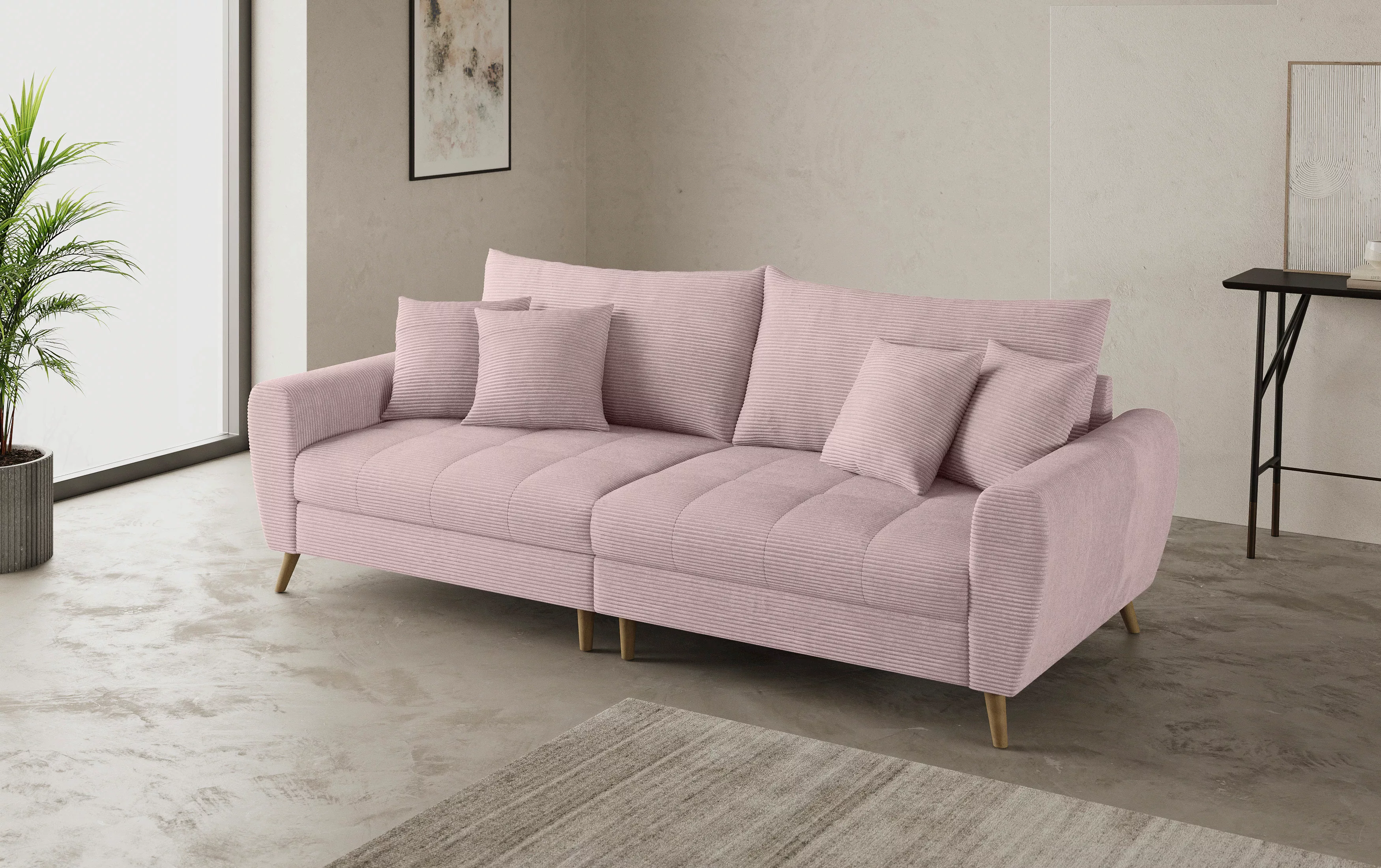 Home affaire Big-Sofa "Blackburn II", Mit Kaltschaumpolsterung bis 140 kg b günstig online kaufen