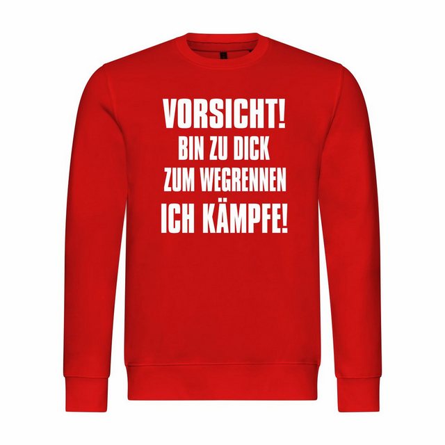 deinshirt Rundhalspullover Herren Sweatshirt Vorsicht bin zu dick zum wegre günstig online kaufen