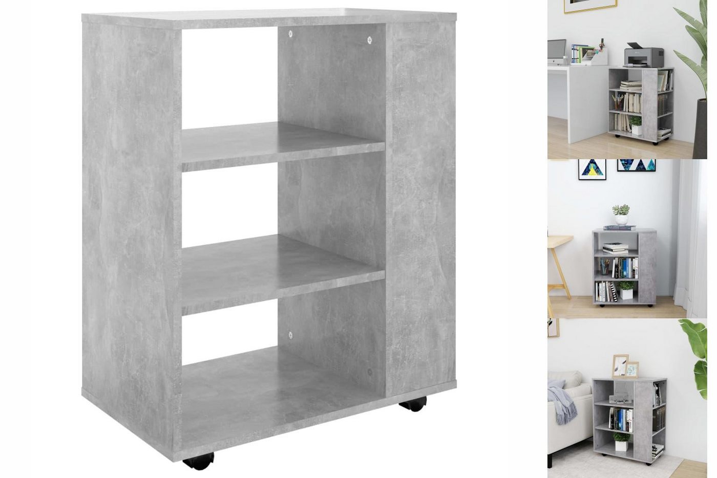 vidaXL Aktenschrank Rollschrank Betongrau 60x35x75 cm Spanplatte günstig online kaufen