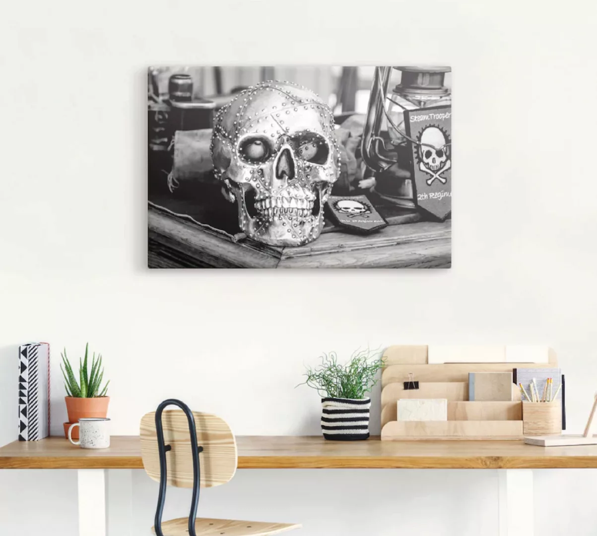 Artland Wandbild »Totenkopf«, klassische Fantasie, (1 St.), als Leinwandbil günstig online kaufen