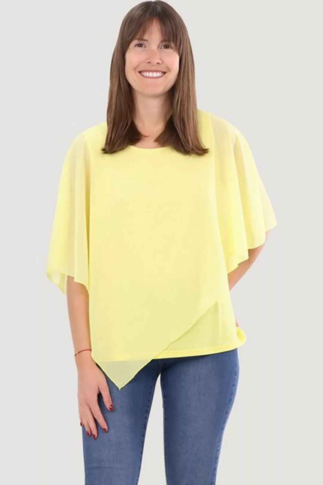 malito more than fashion Chiffonbluse 10732 Schlupfbluse Blusenshirt asymme günstig online kaufen