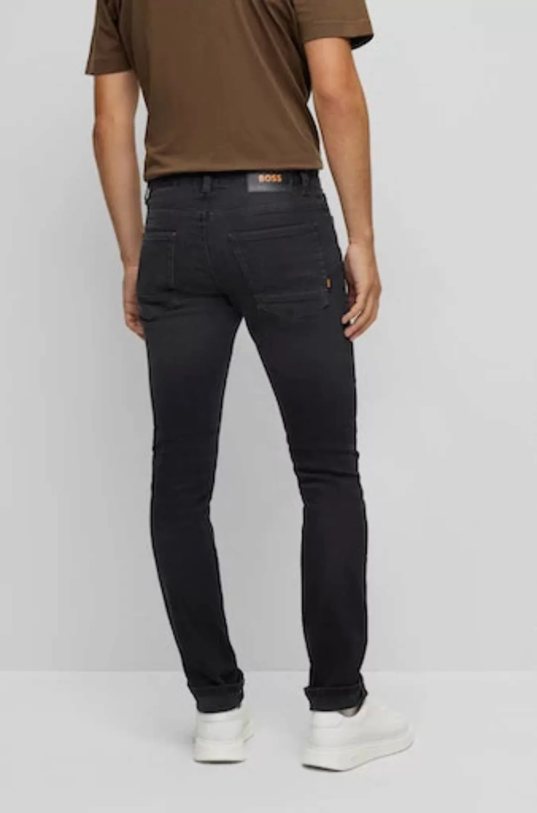 BOSS ORANGE Slim-fit-Jeans Delaware BC-L-P mit Leder-Badge günstig online kaufen