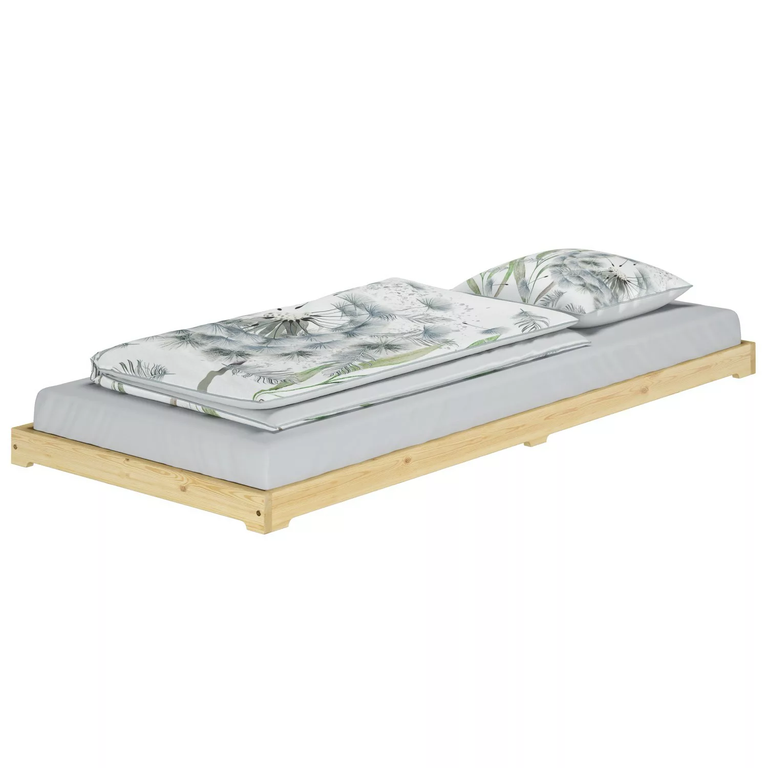 Erst-Holz Kleines Futonbett Extra Niedriges Holzbett 80 x 180 cm Kiefer Mas günstig online kaufen
