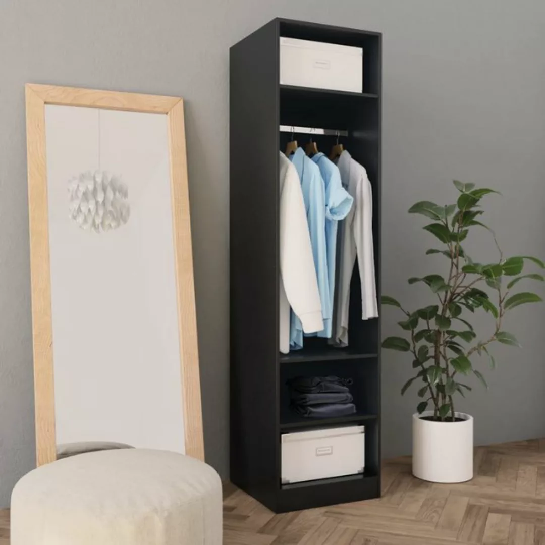 vidaXL Kleiderschrank Kleiderschrank Schwarz 5050200 cm Spanplatte günstig online kaufen