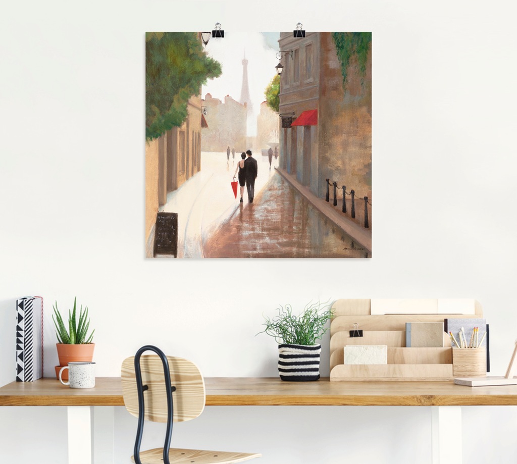 Artland Wandbild »Paris Romanze I«, Frankreich, (1 St.), als Leinwandbild, günstig online kaufen