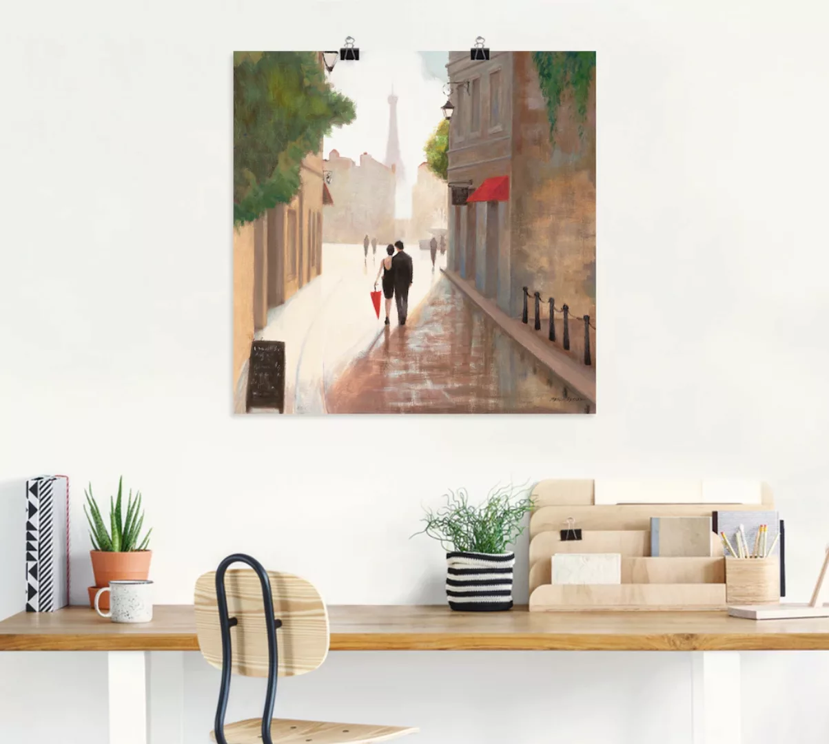 Artland Wandbild »Paris Romanze I«, Frankreich, (1 St.), als Leinwandbild, günstig online kaufen