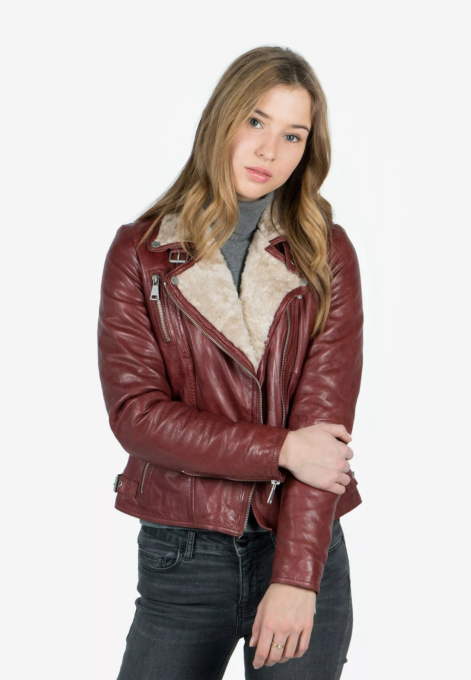 Freaky Nation Lederjacke Winter Biker Princess günstig online kaufen