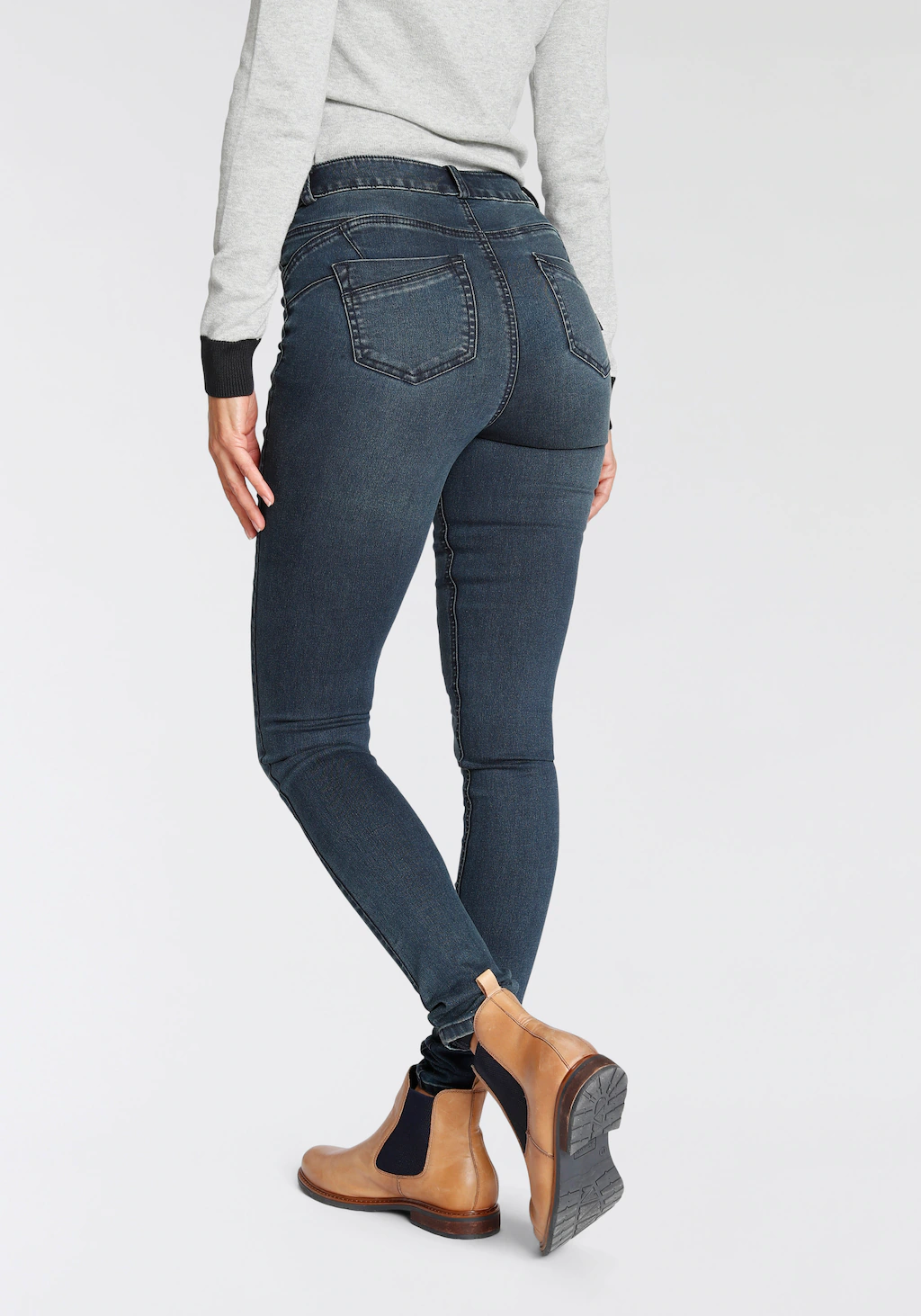 Arizona Skinny-fit-Jeans "Ultra Stretch", High Waist mit Shapingnähten günstig online kaufen