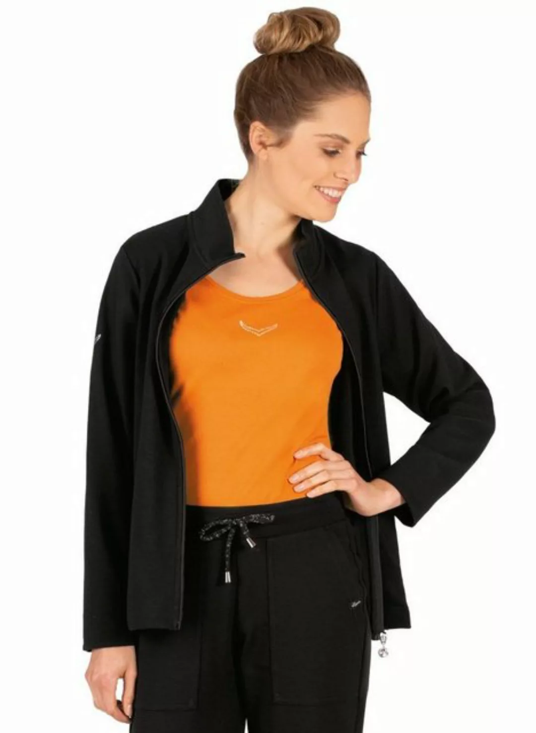 Trigema Sweatjacke TRIGEMA Jacke mit funkelnden Strass-Steinen (1-tlg) günstig online kaufen