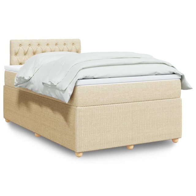 vidaXL Boxspringbett, Boxspringbett mit Matratze Dunkelbraun 120x200 cm Sto günstig online kaufen