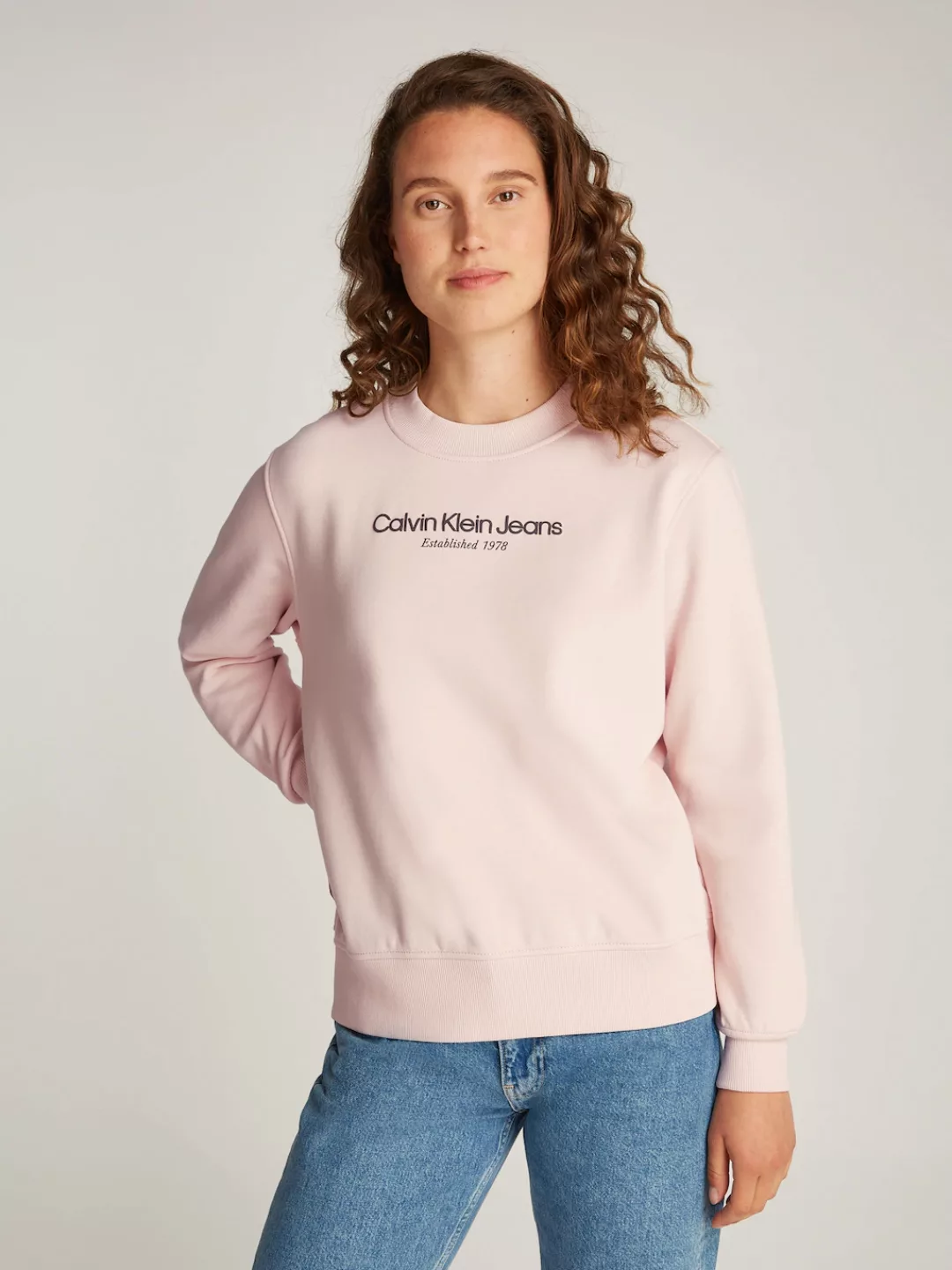 Calvin Klein Jeans Sweatshirt "INSTITUTIONAL GRAPHIC REG CN", mit Logoschri günstig online kaufen