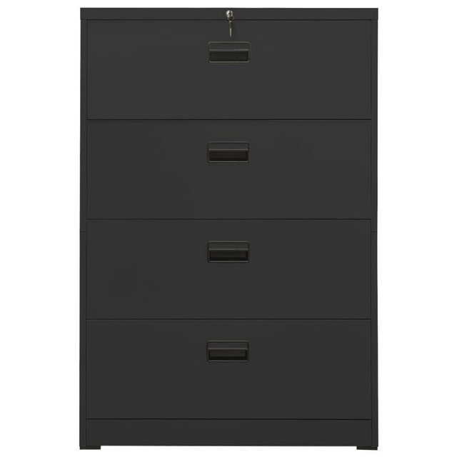 furnicato Aktenschrank Anthrazit 90x46x134 cm Stahl günstig online kaufen